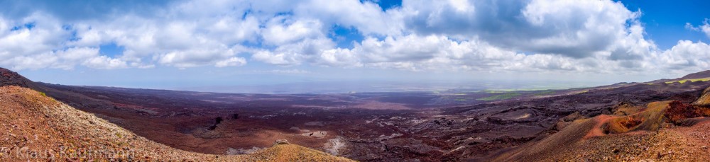 Ausblick vom Vulkan „Chico“ auf den unbewohnten Norden von Isabella