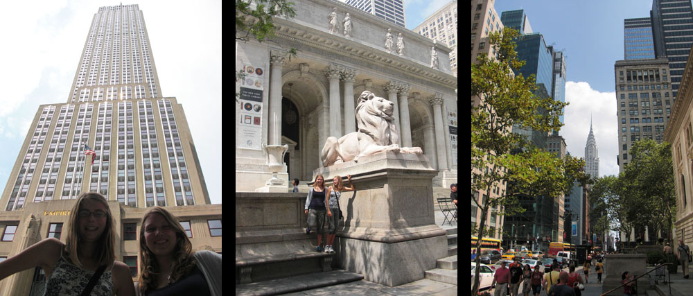 b Empire State Building..................NY Public Library..........................Chrylser Building